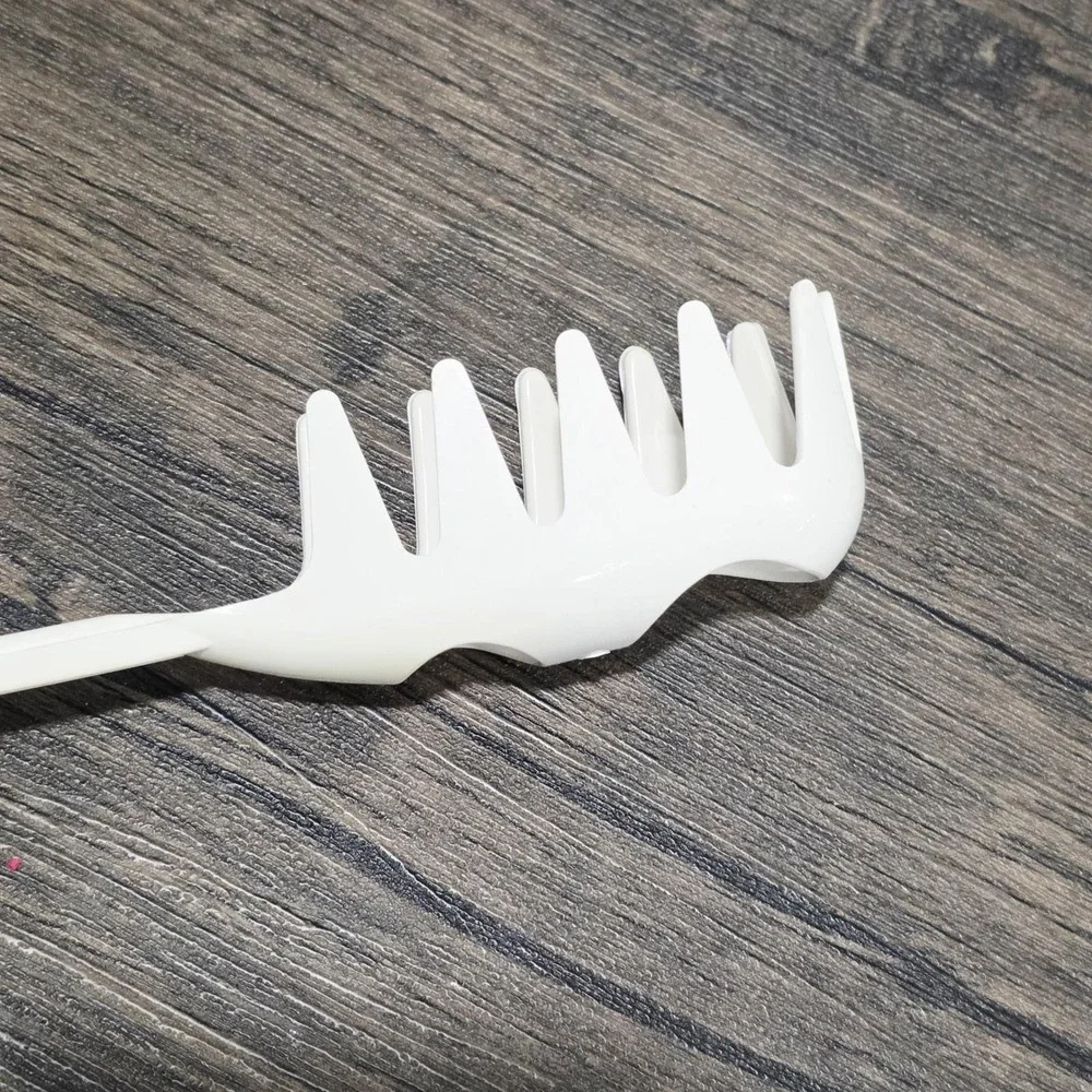 Tailor‎ Made Products White Plastic Spaghetti Server Pasta Fork Measurer Vintage